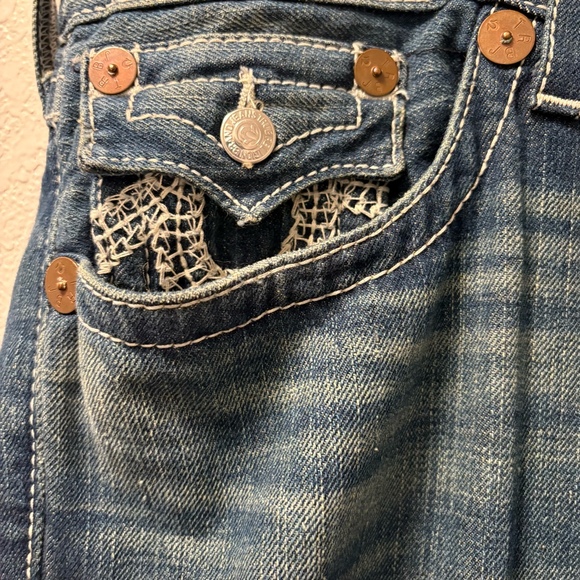 Mens True Religion distressed jeans sz 38/40 - Picture 6 of 12